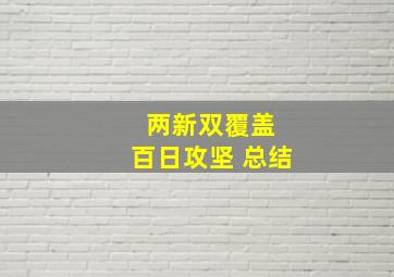 两新双覆盖 百日攻坚 总结